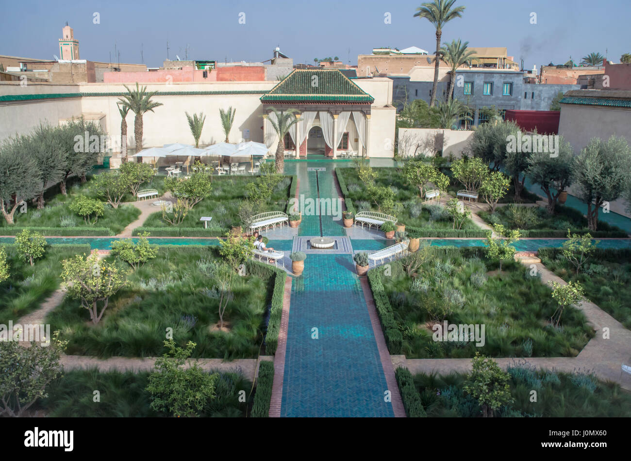 Marrakesch Geheimnis islamische Garten Gartengestaltung Stockfotografie
