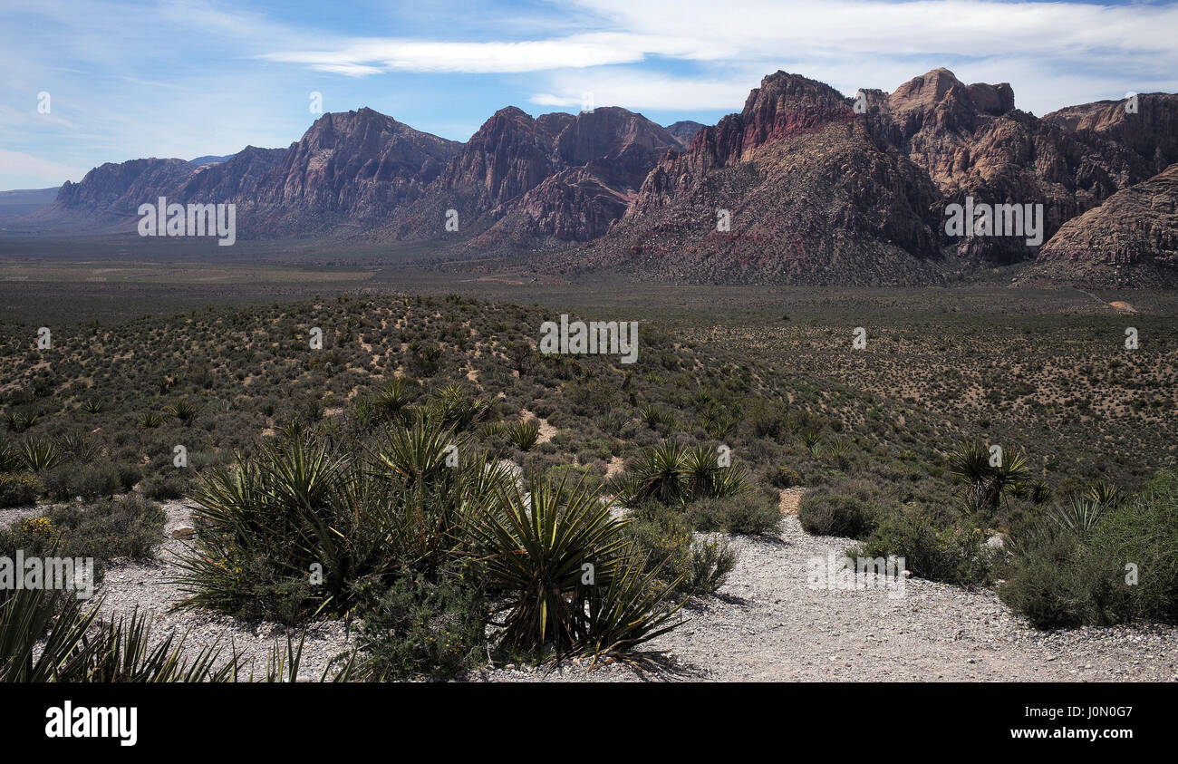 Blick auf die Berge im Red Rock Canyon, Nevada Stockfoto