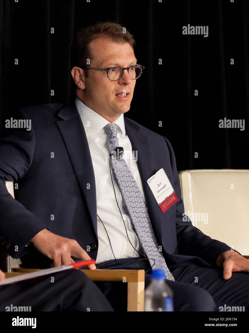 Jon Minkoff, Federal Communications Kommission Chief Data Officer, spricht auf Power Spieler Gipfel - 4. April 2017, Washington, DC USA Stockfoto