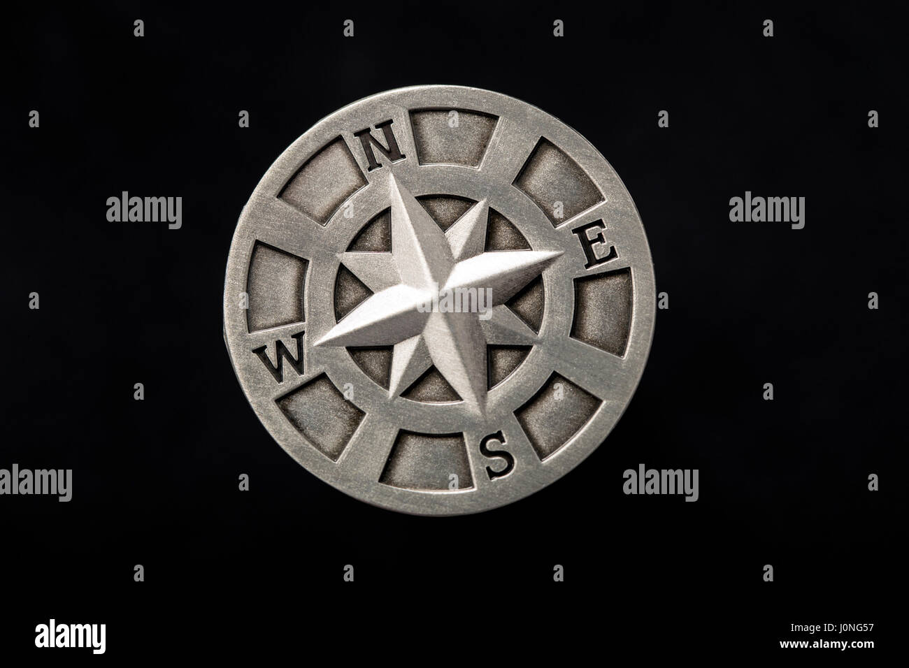 Einfache Grafik-Objekt von einer Navigations Windrose Stockfoto