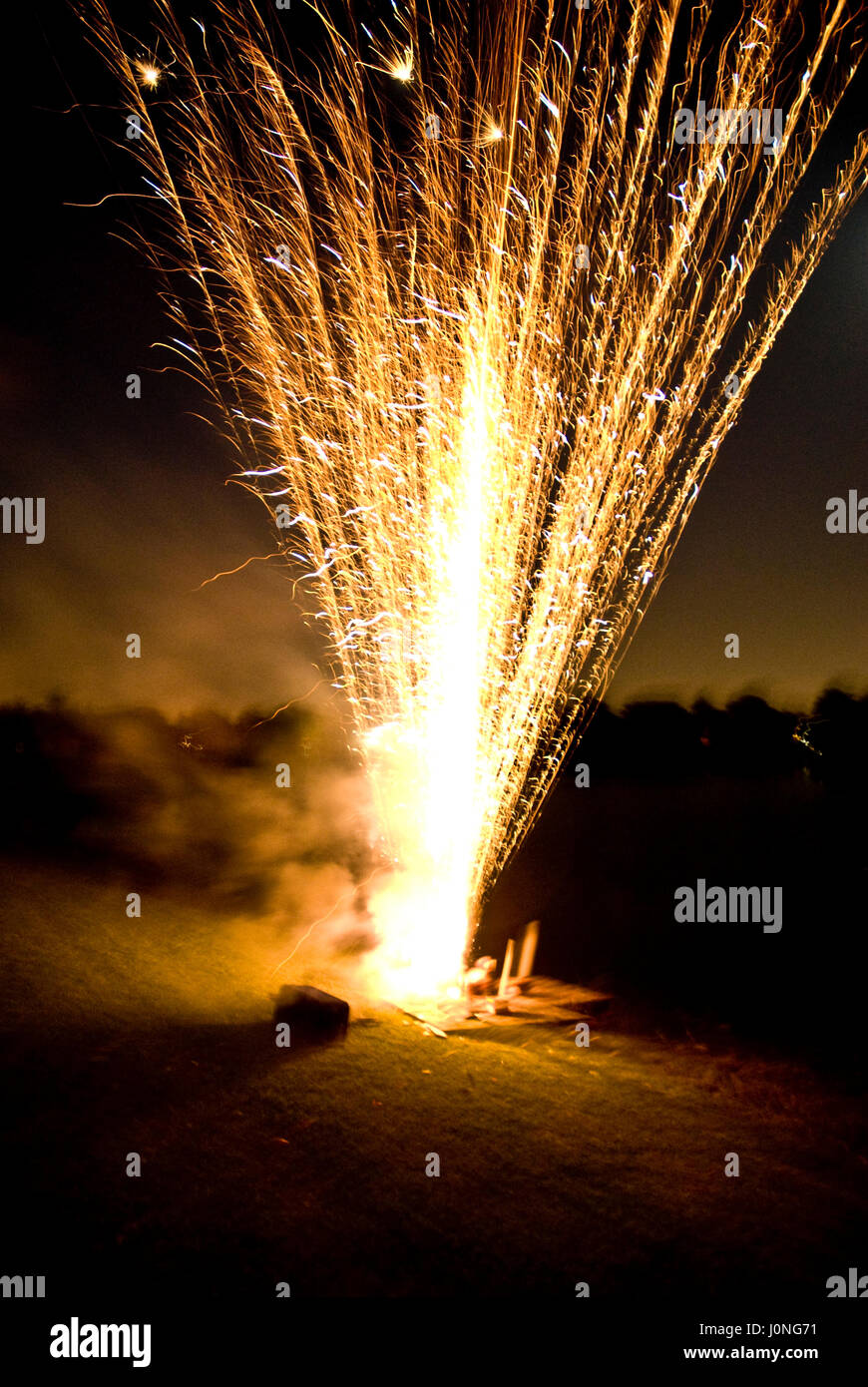 Feuerwerk am Himmel explodieren Stockfoto