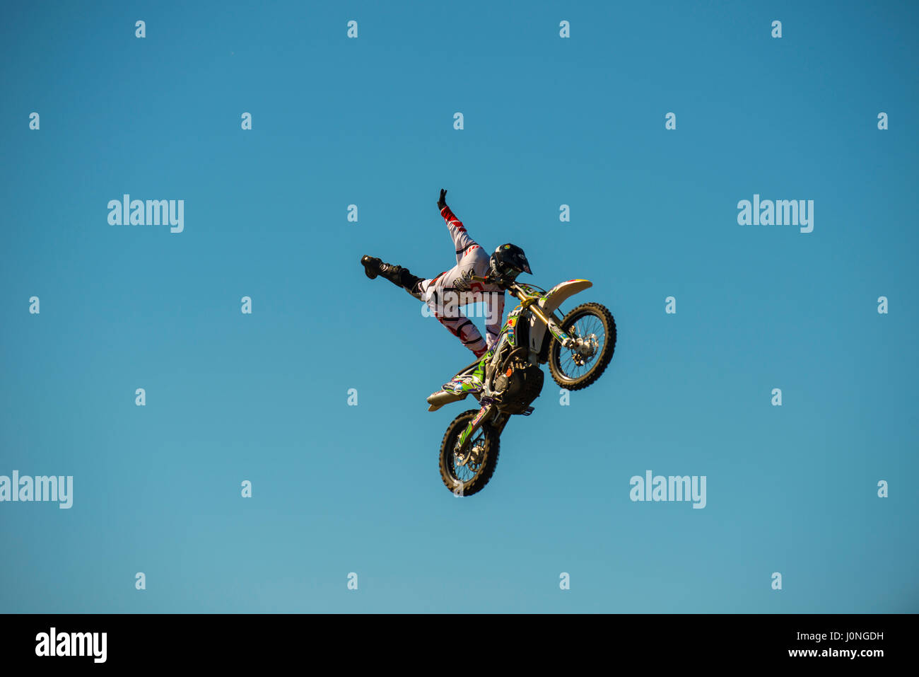 Kirmes stunt Bike-show Stockfoto