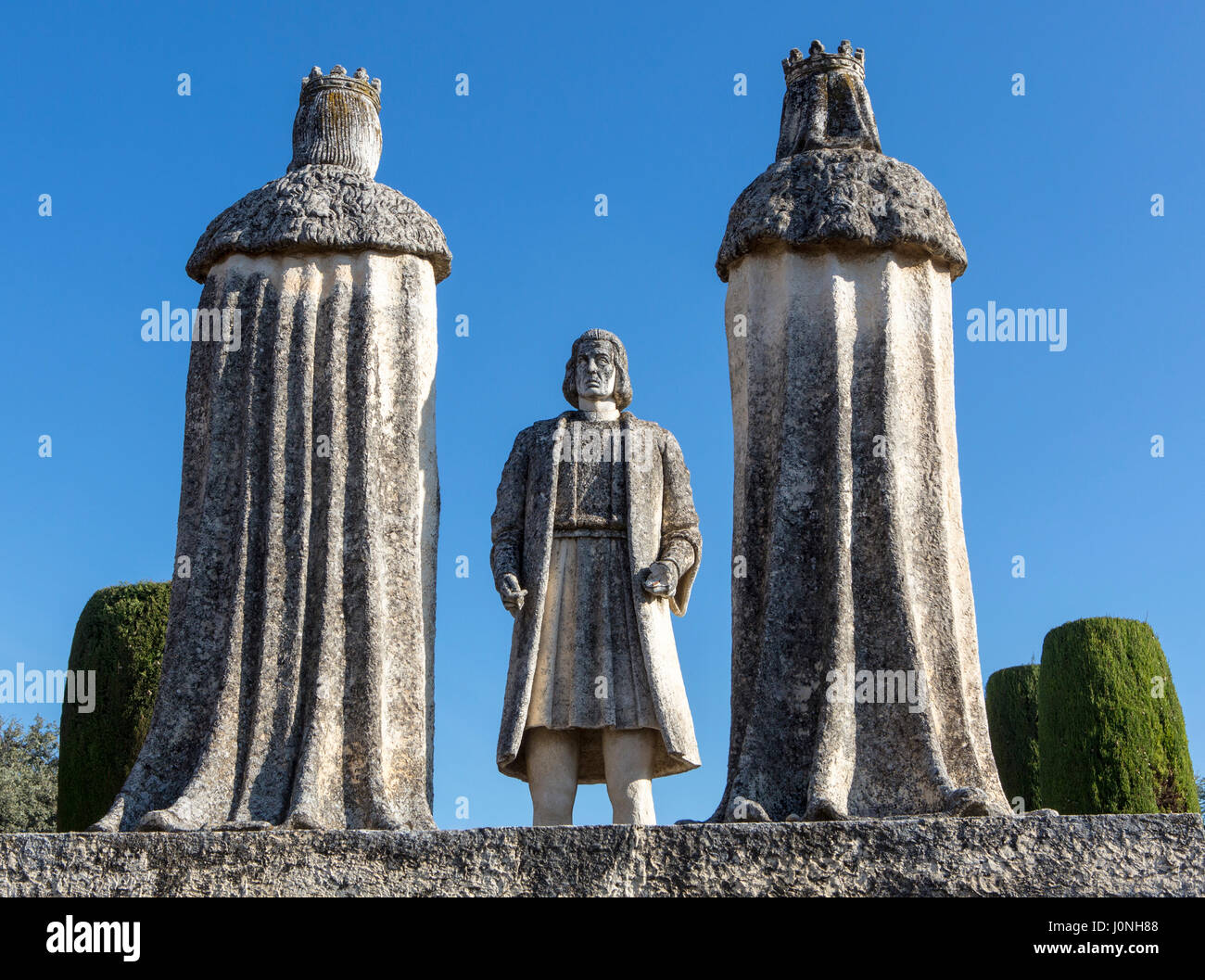 Eine Statue, Ferdinand und Isabella, Herrscher in Spanien im 15
