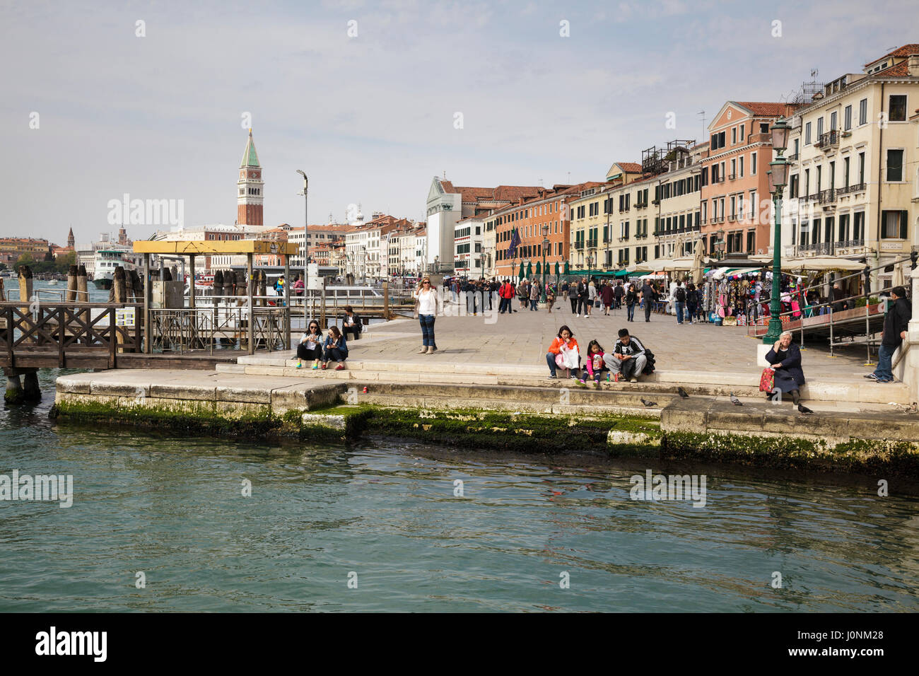 Riva Degli Schiavoni, in der Nähe von Markusplatz, San Marco, Venedig, Veneto, Italien Stockfoto