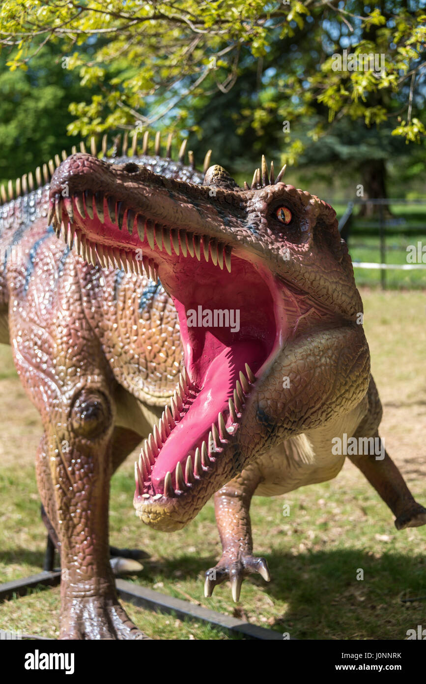 Herrerasaurus, Jurassic Königreich Osterley Park, London Stockfoto