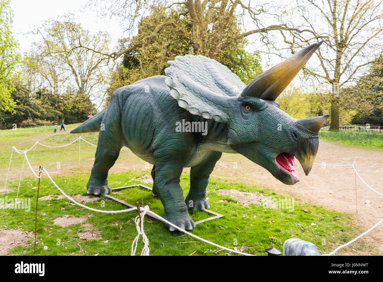 Triceratops, Jurassic Königreich, Osterley Park, London Stockfoto