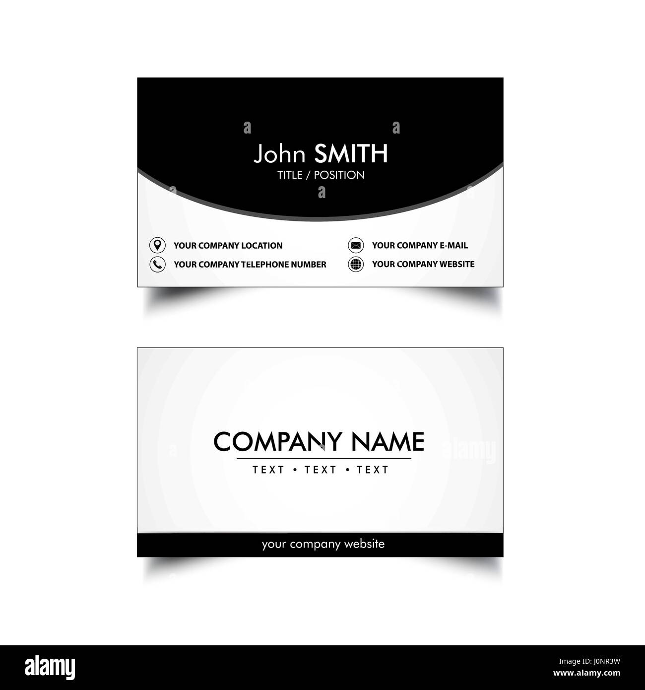 Einfache Visitenkarte Vorlage, Vektor, Abbildung Stock Vektor