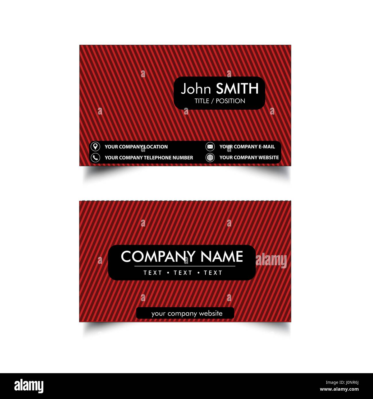 Einfache Visitenkarte Vorlage, Vektor, Abbildung Stock Vektor