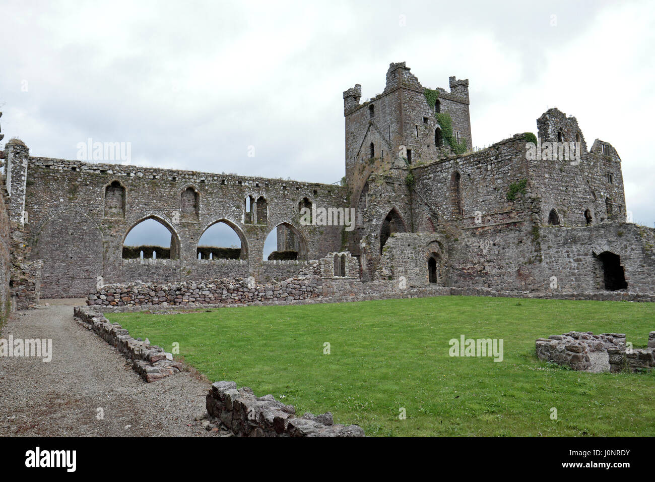 Dunbrody Abbey, ein ehemaliges Zisterzienserkloster in County Wexford, Irland (Eire). Stockfoto