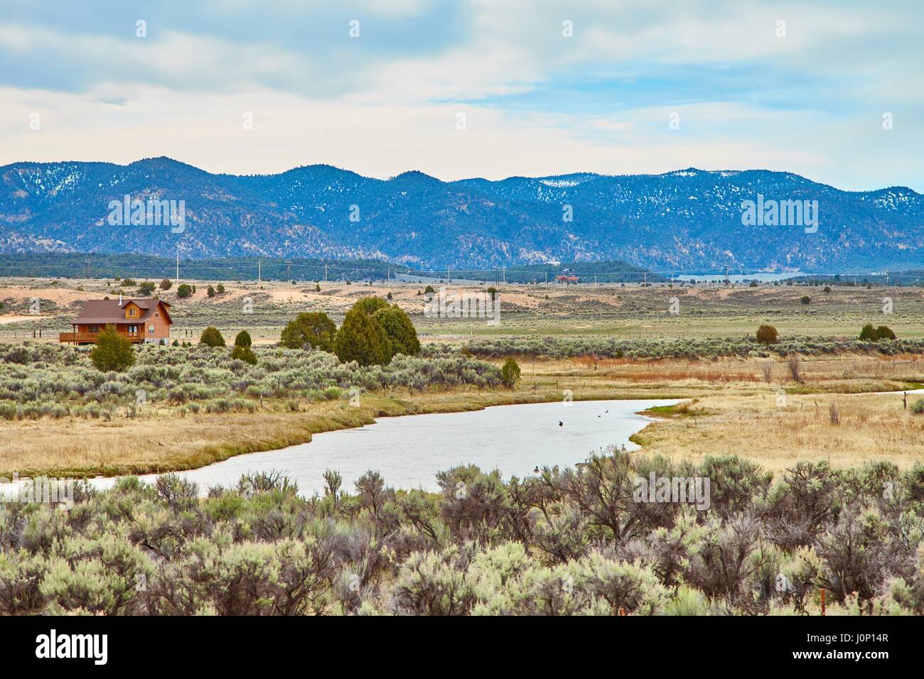 Unglaublich schöne Landschaft im Zion Nationalpark, Washington County, Utah, USA Stockfoto