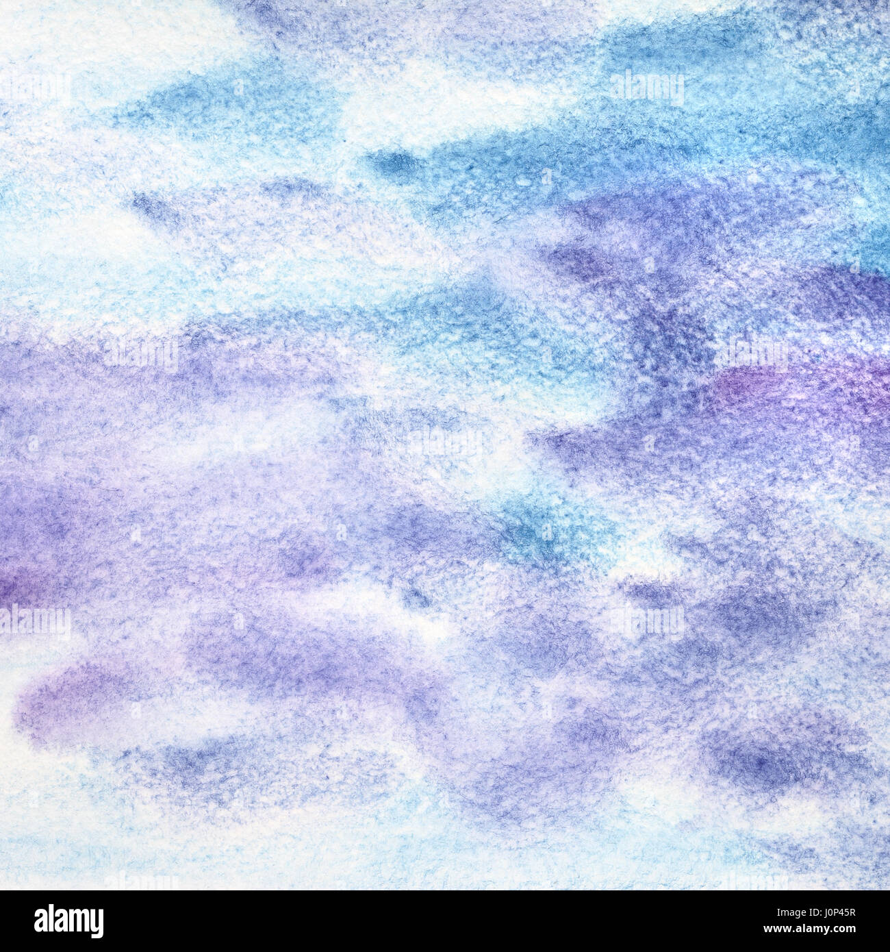 Blau violett Aquarell abstrakt Hintergrund mit Schlägen Stockfoto