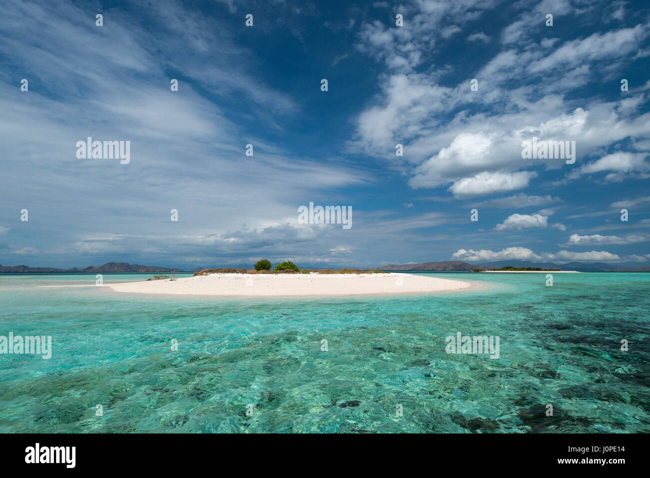 Sand Bank, Komodo, Indonesien Stockfoto