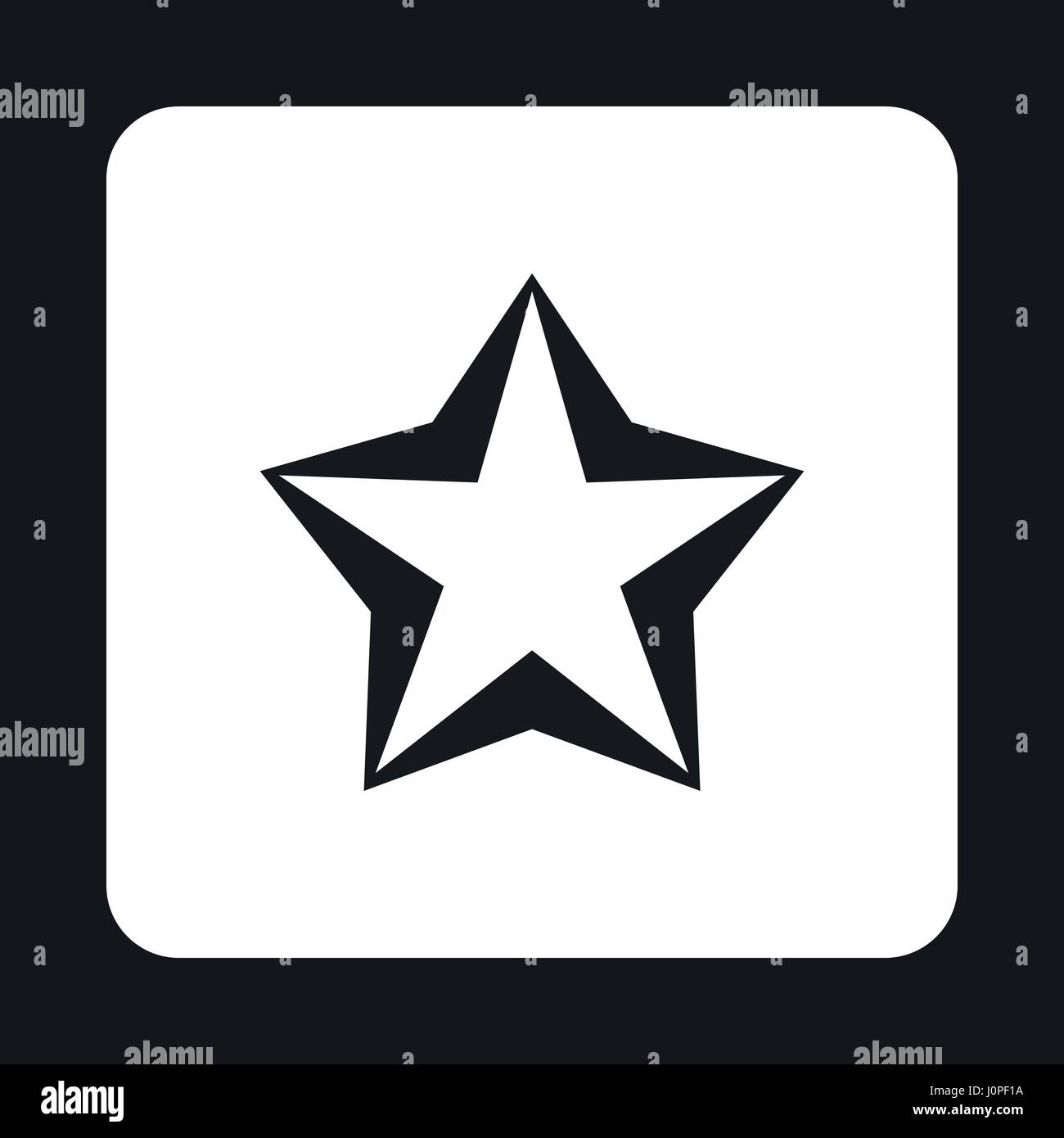 Konvexe fünf Spitzen himmlischen Stern-Symbol Stock Vektor