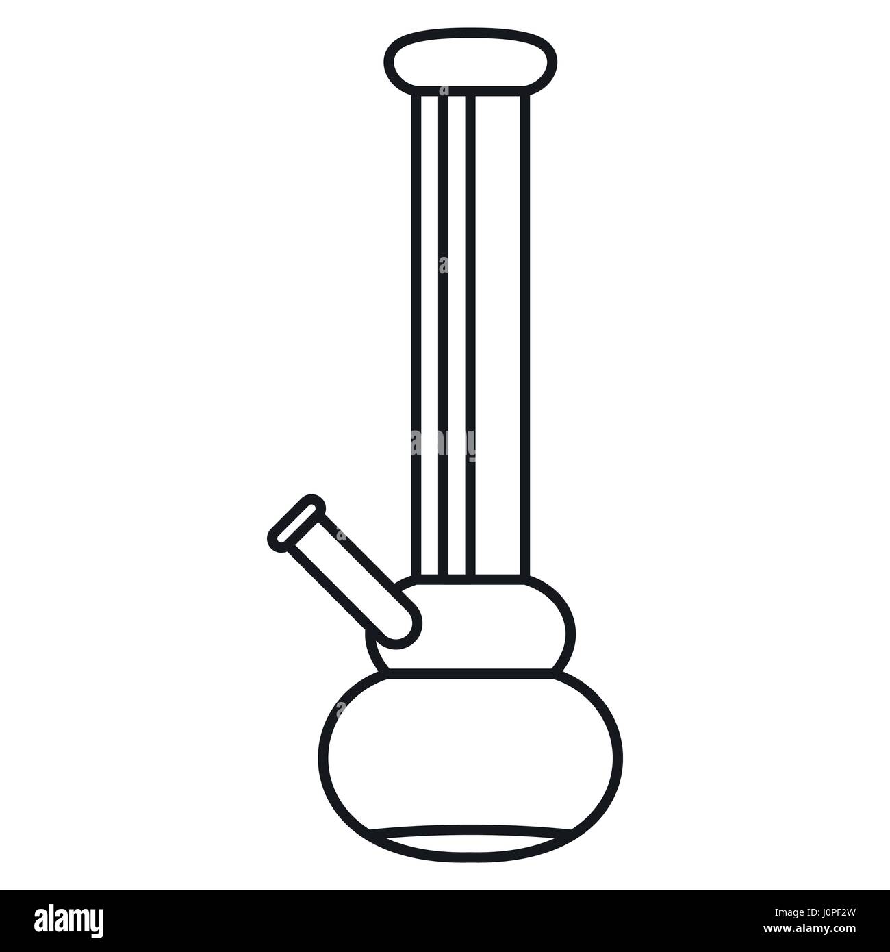 Bong rauchen Marihuana Symbol, Umriss-Stil Stock-Vektorgrafik - Alamy