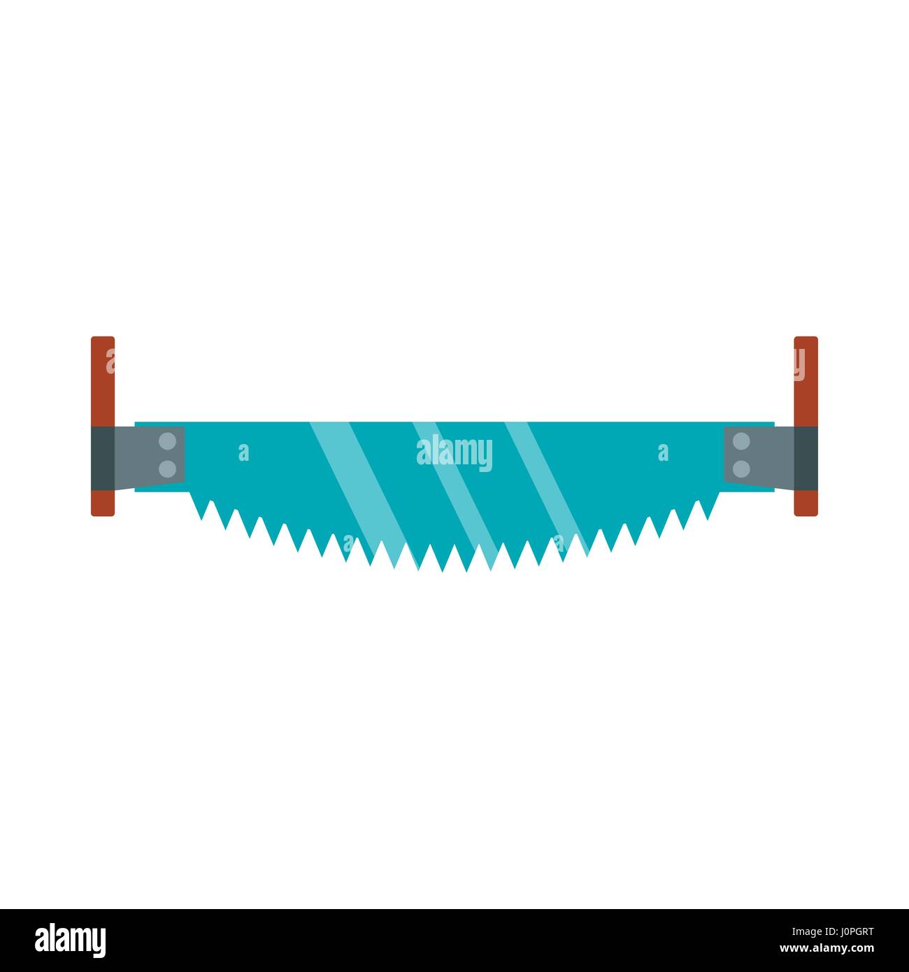 Zwei-Mann sah flach Stil-Ikone Stock Vektor