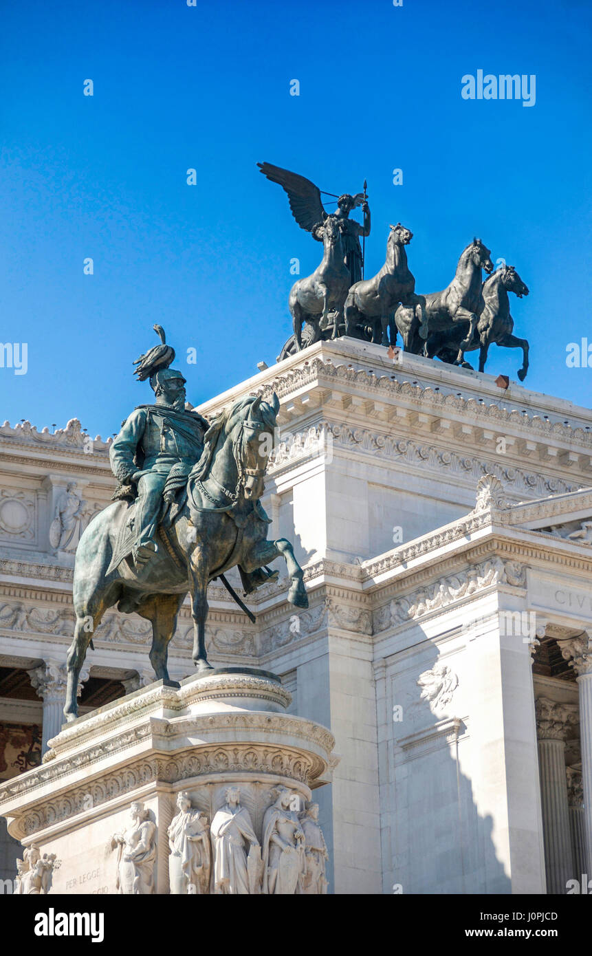 Vittoriano, Denkmal für Viktor Emmanuel II., Rom, Italien, Europa Stockfoto