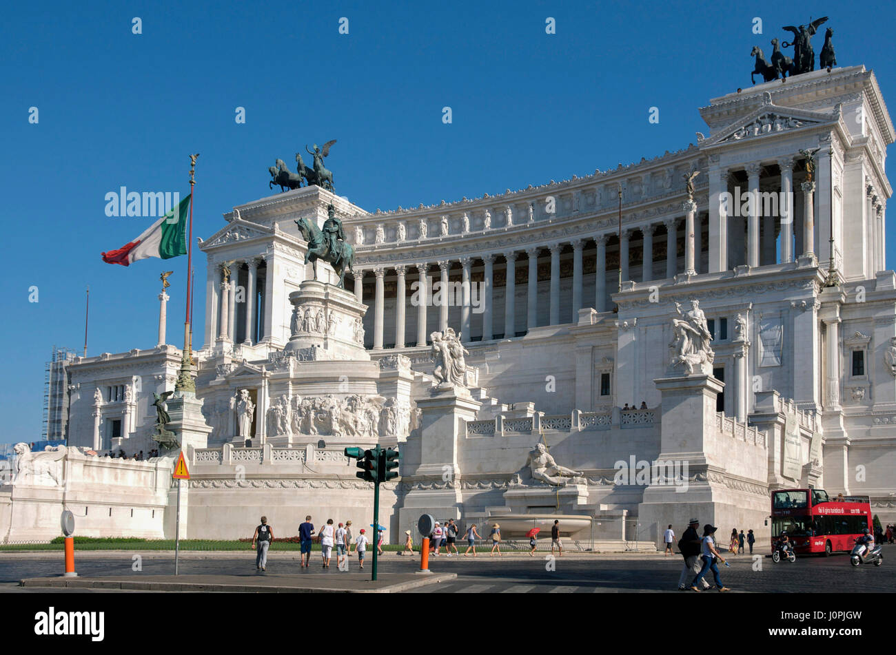 Piazza Venezia, Vittoriano, Denkmal für Vittorio Emanuele II, Rom, Italien, Europa Stockfoto