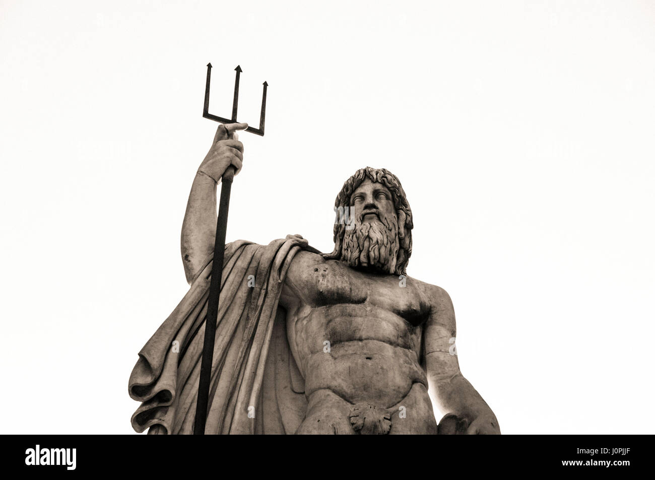 Neptun-Statue, Piazza del Popolo, Rom, Italien, Europa Stockfoto