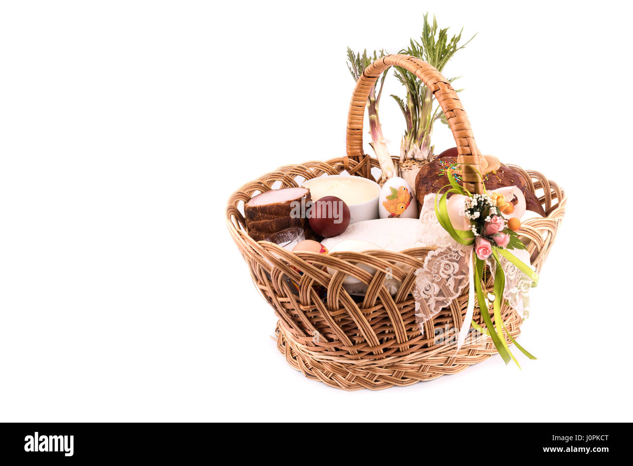 Ostern Korb Mahlzeit für weihen, christliche Tradition, Ukraine Stockfoto