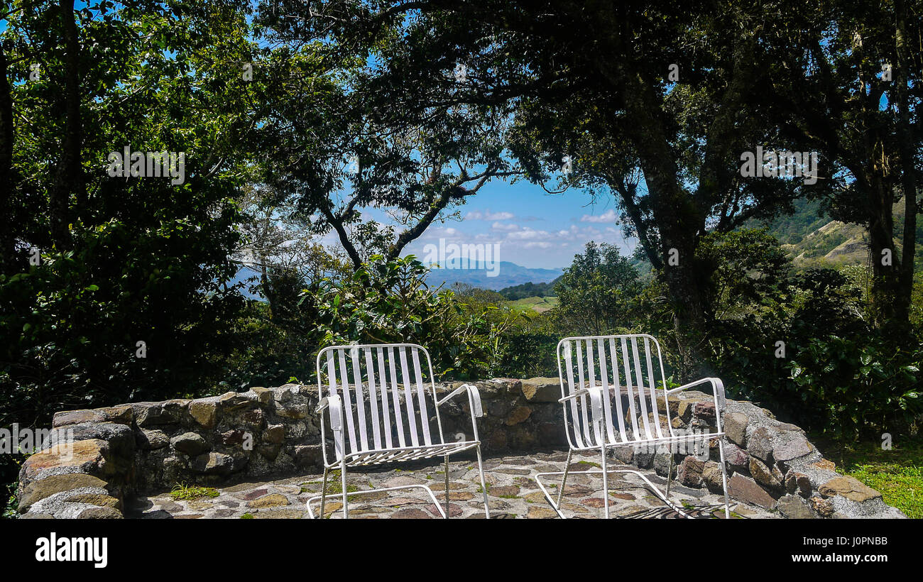 Zwei Stühle im Paradis, Nicaragua Stockfoto