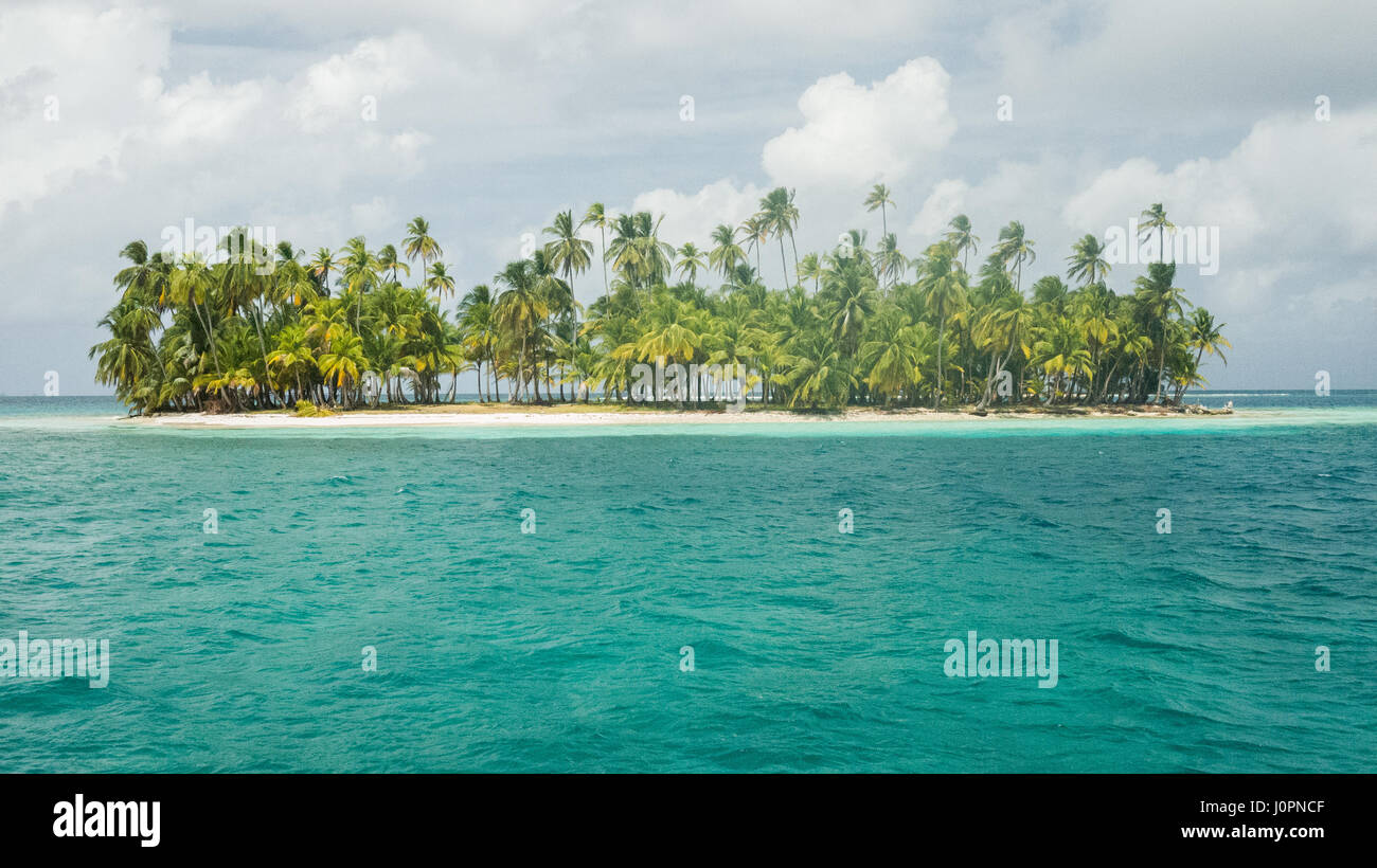 Tropische Trauminsel im Panama - San Blas - Kuna Yala Stockfoto