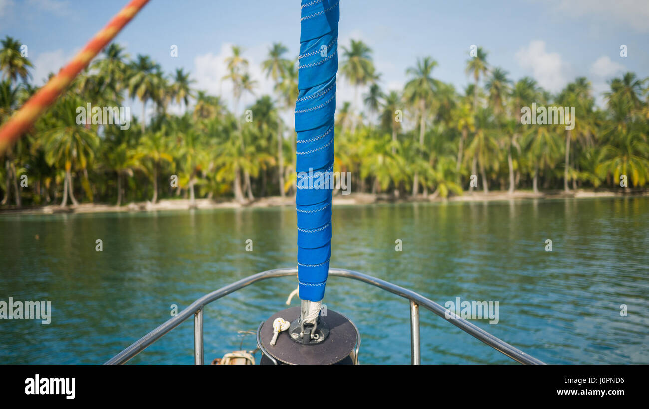 Tropische Trauminsel im Panama - San Blas - Kuna Yala Stockfoto