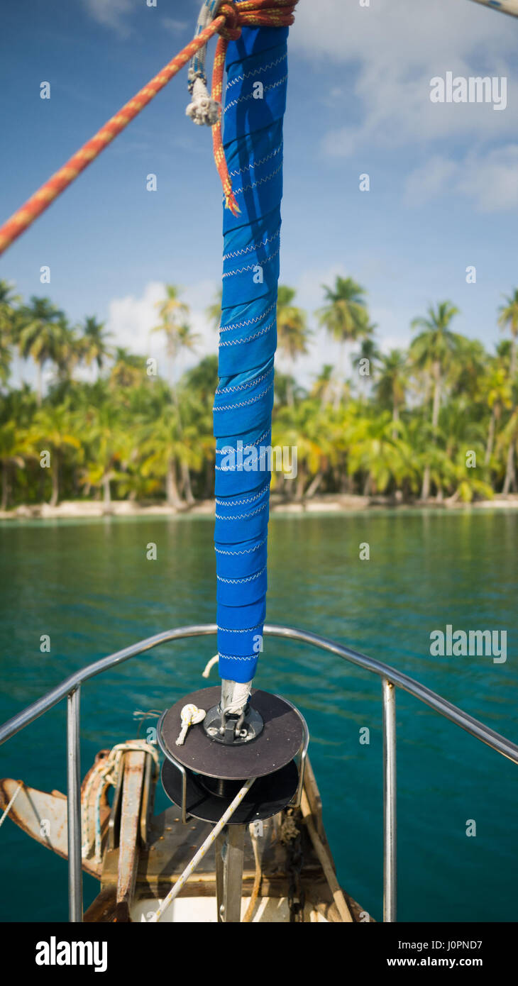 Tropische Trauminsel im Panama - San Blas - Kuna Yala Stockfoto