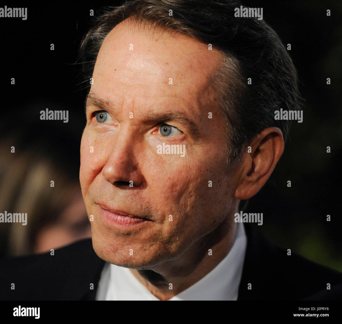 Jeff Koons besucht breit Museum schwarze Krawatte konstituierende Abendessen an der breiten am 17. September 2015 in Los Angeles, Kalifornien. Stockfoto