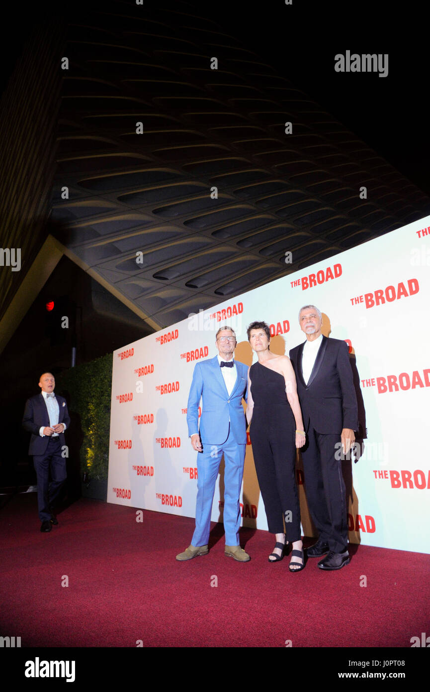 (L-R) Charles Renfro, Ricardo Scofidio und Elizabeth Diller besucht breit Museum schwarze Krawatte konstituierende Abendessen an der breiten am 17. September 2015 in Los Angeles, Kalifornien. Stockfoto