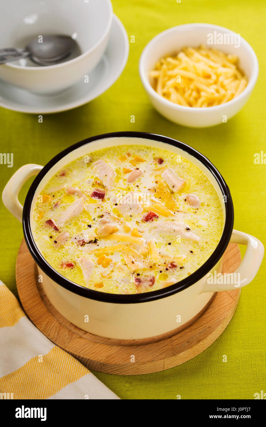 Jalapeno Poppers Hühnersuppe Stockfoto