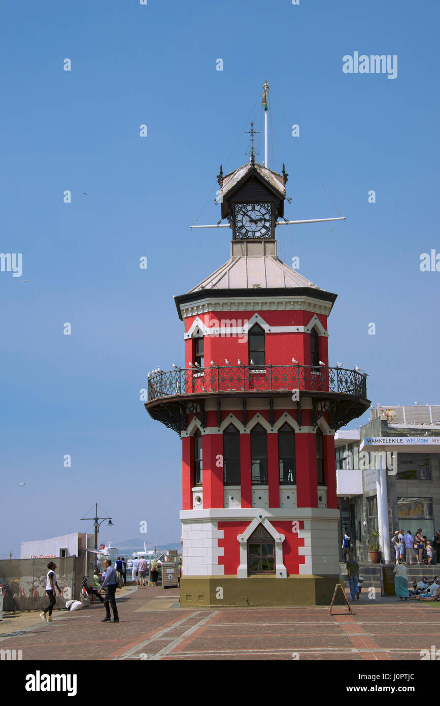 Uhrturm Victoria und Alfred Waterfront Kapstadt Südafrika Stockfoto