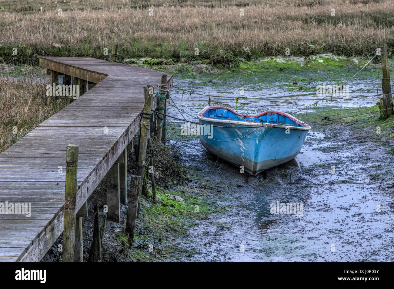 Boot-Wracks in Löcher Bay, Poole, Dorset, England, UK Stockfoto