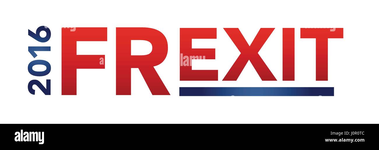 FREXIT Entscheidung Frankreichs EU verlassen Stock Vektor
