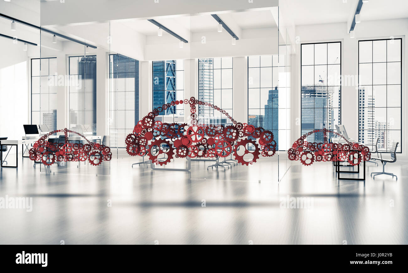 Auto-Service oder Produktion-Symbol Stockfoto