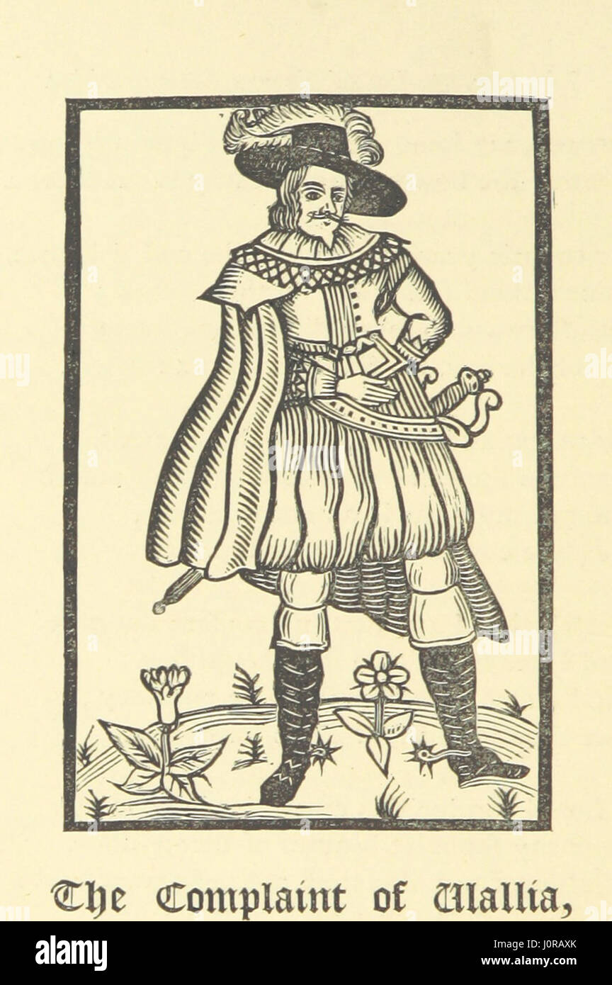 Eine Sammlung von großformatigen Balladen aus dem 16. Und 17. Jahrhundert, herausgegeben von J.P. Collier. Diese Balladen stellen einen bedeutenden Teil der historischen englischen Volksmusik und Literatur dar. Stockfoto