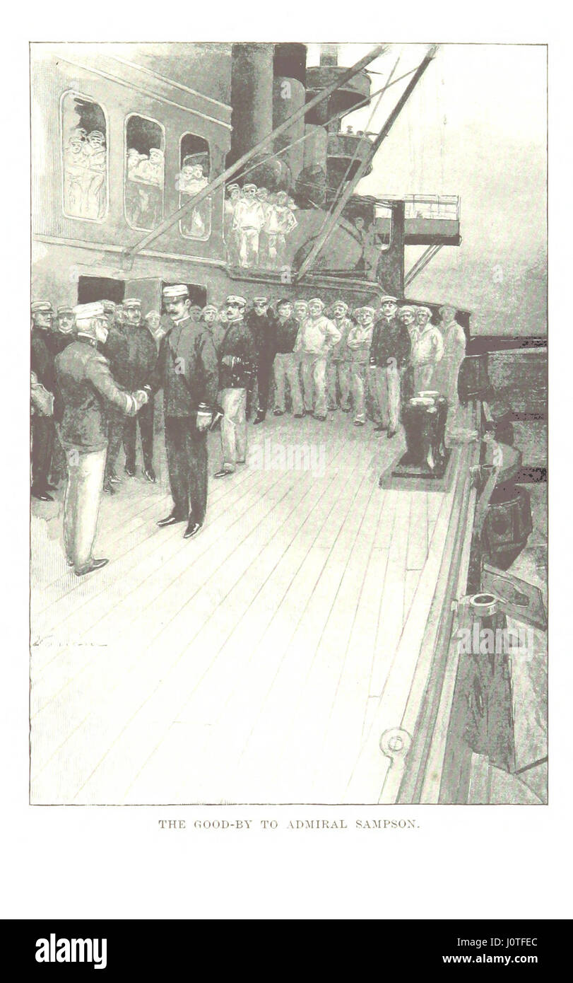 Der Untergang der "Merrimac": eine persönliche Erzählung des Abenteuers in Hafen von Santiago De Cuba, 3. Juni 1898, und der anschließenden Inhaftierung der Überlebenden. [Mit Abbildungen.] Stockfoto