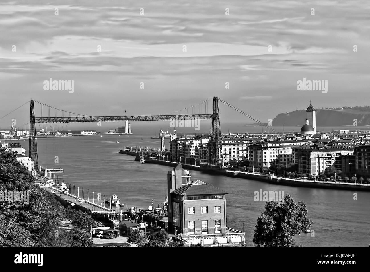 Historische Vizcaya Brücke, Portugalete, Spanien Stockfoto