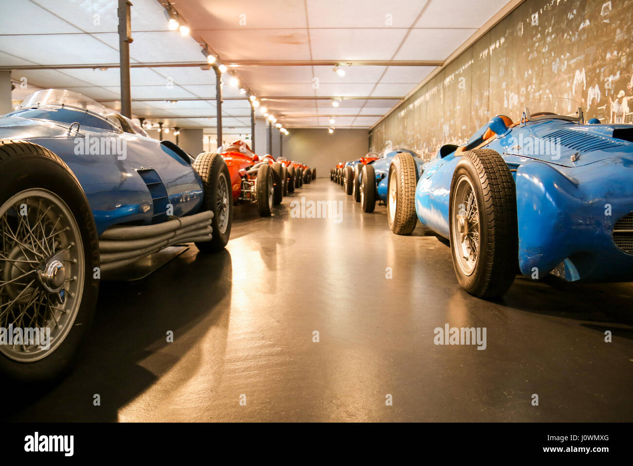 Formel 1 Oldtimer Rennwagen in die Sammlung des nationalen Museums Schlumpf in Mülhausen, Elsass, Frankreich Stockfoto