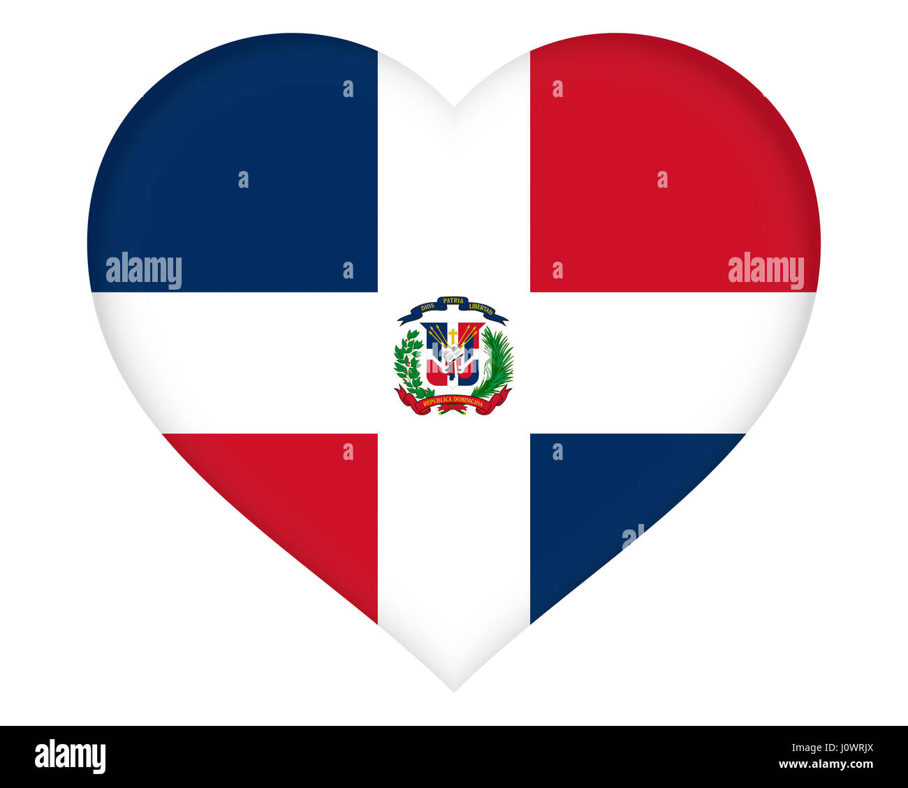 Abbildung der Flagge der Dominikanischen Republik Stockfoto
