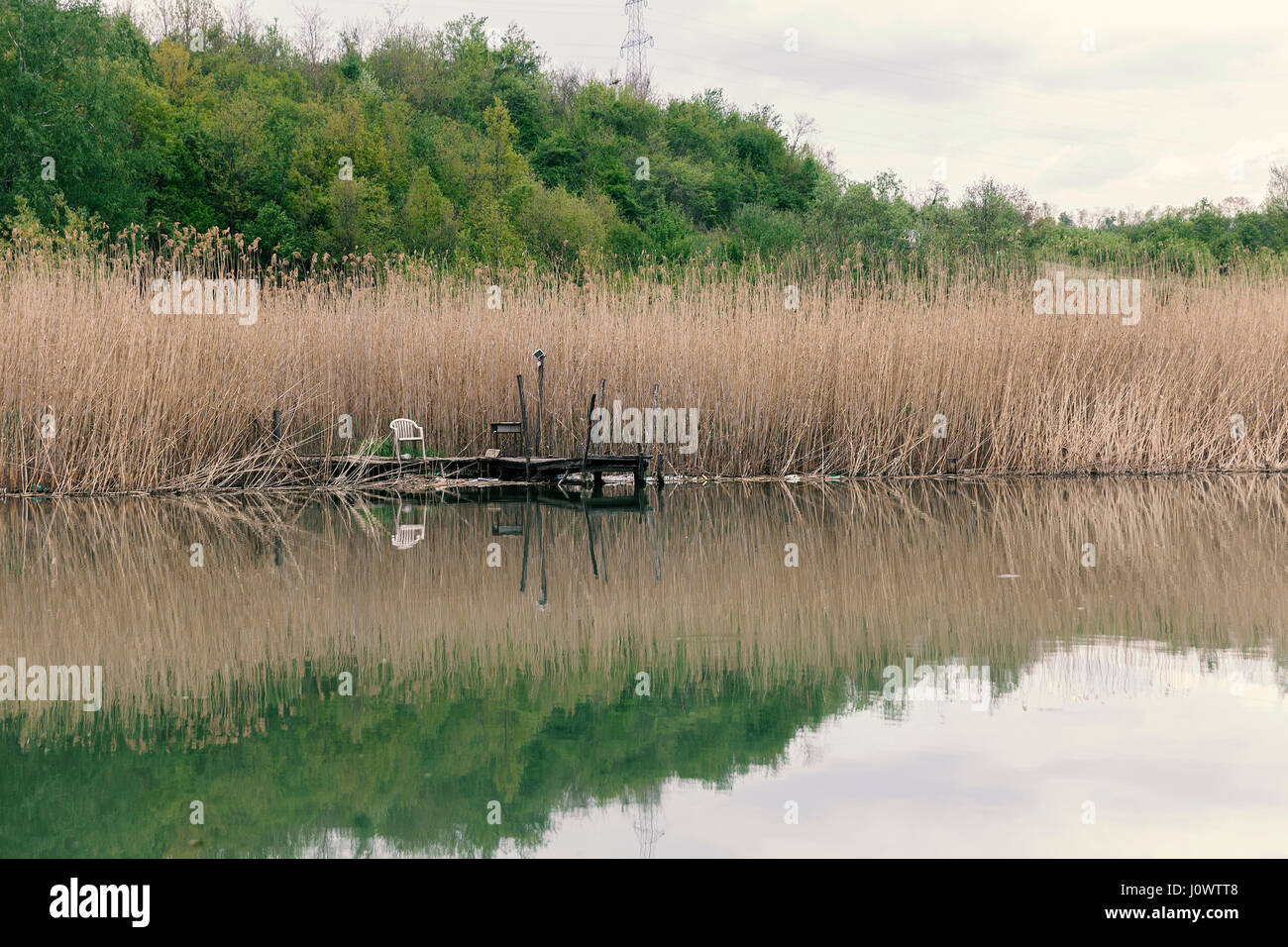 See, Naturlandschaft Wasser Spiegelung Stockfoto