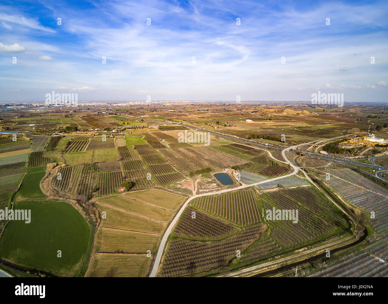 Luftaufnahme von Lleida, Spanien Stockfoto