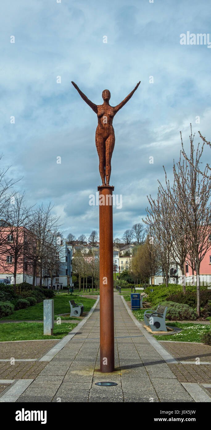 Einer der vielen Kunstwerke rund um die Portishead-Marina Stockfoto