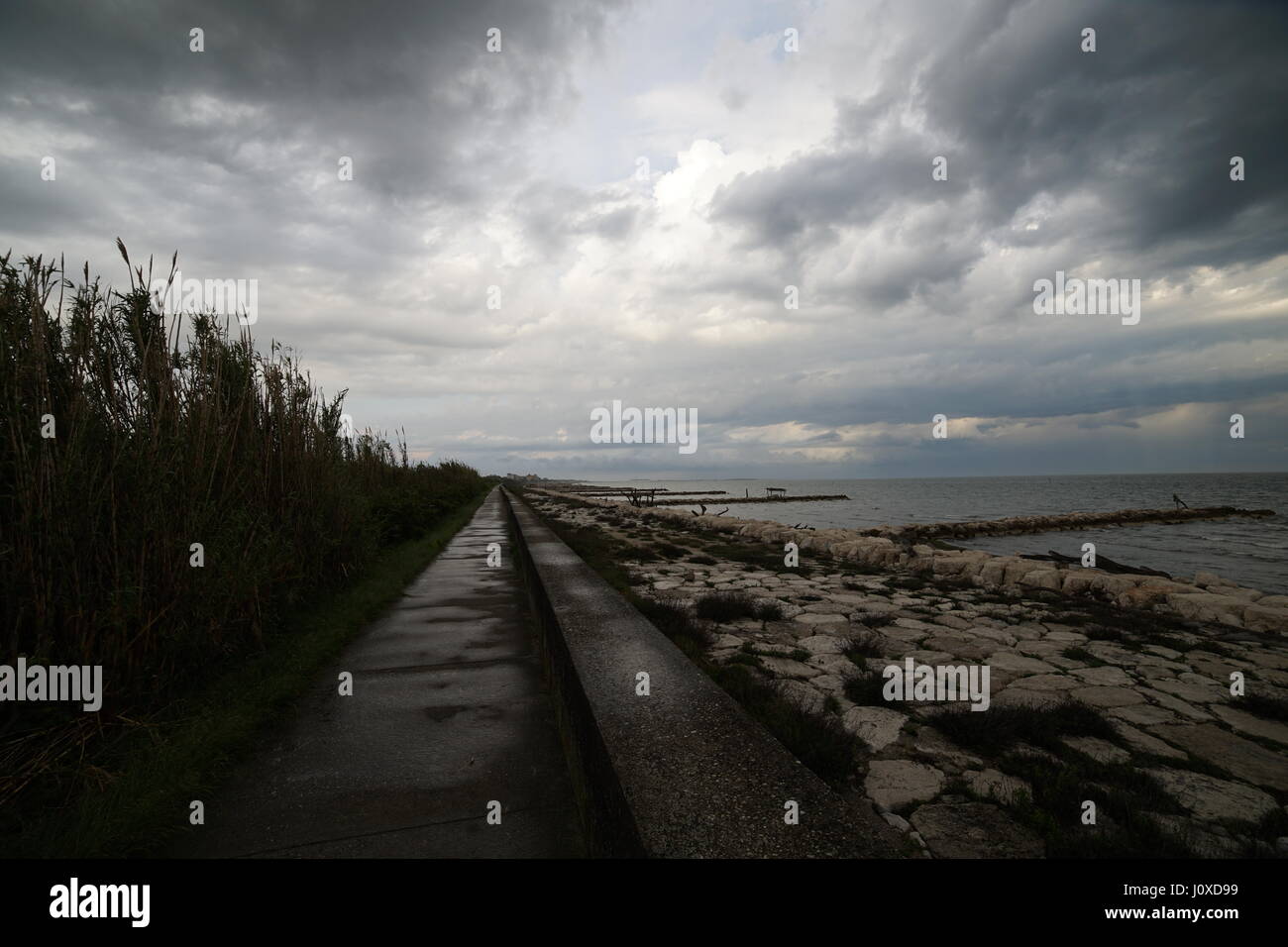 Bewölkten Tag in Lido von Venedig, Italien Stockfoto