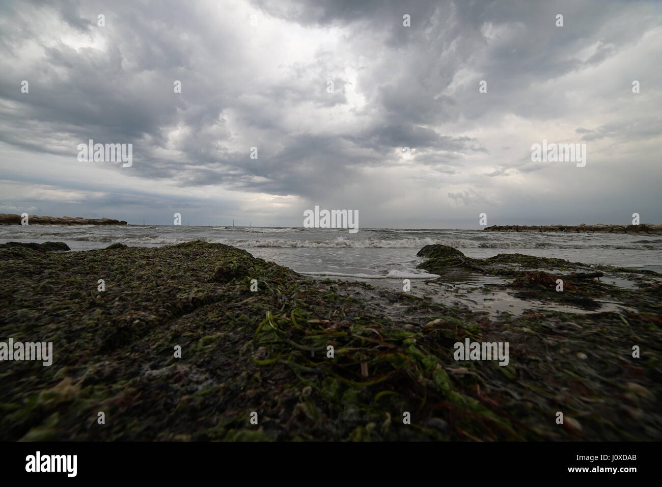 Bewölkten Tag in Lido von Venedig, Italien Stockfoto