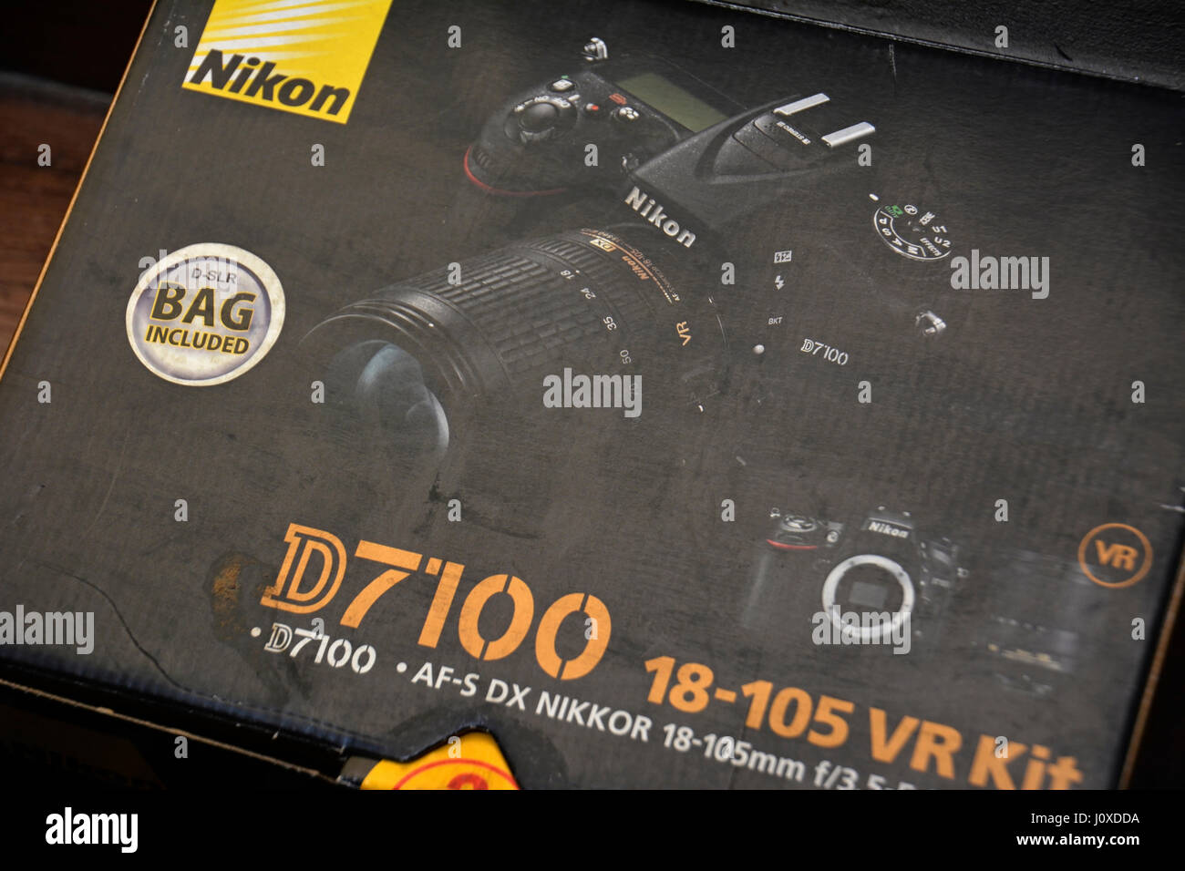 Nikon Kamera-Box Stockfoto
