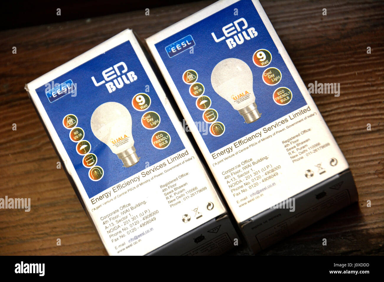 LED-Lampe-Box Stockfoto