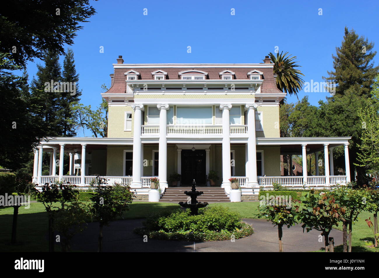 Churchill Manor, Napa, Kalifornien, 1889 zweite Kaiserreich Herrenhaus Stockfoto