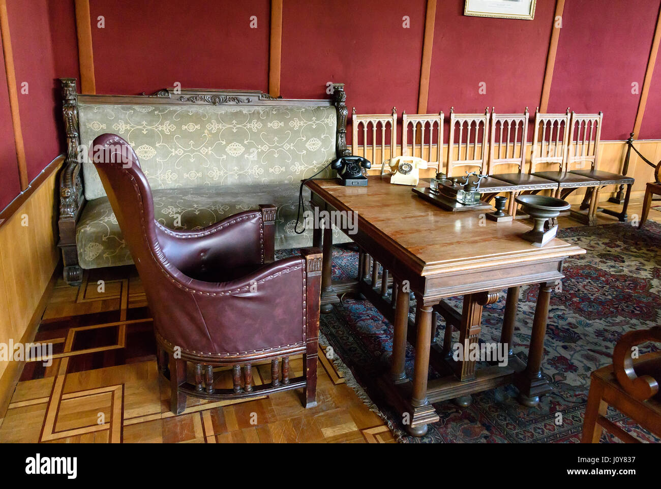Gori, Georgia - 28. September 2016: Museum von Josef Stalin in Gori. In der Stadt, wo Stalin geboren wurde. Stalins persönliche Dinge und Studie, wo er arbeiten Stockfoto