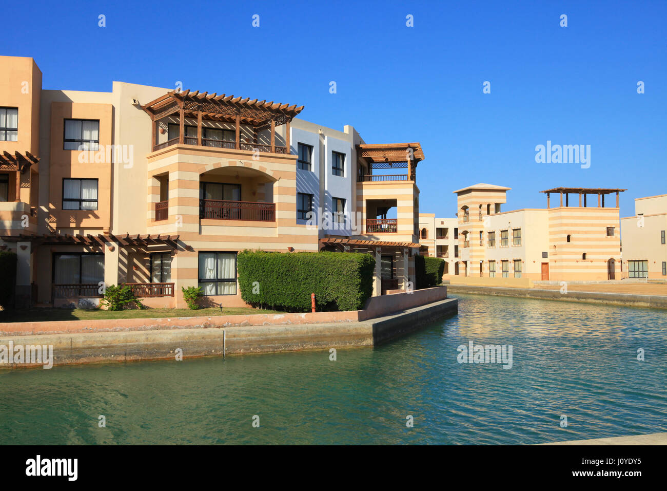 Port Ghalib, einen schönen Hafen, Yachthafen und touristischen Stadt in der Nähe von Marsa Alam, Ägypten. Stockfoto