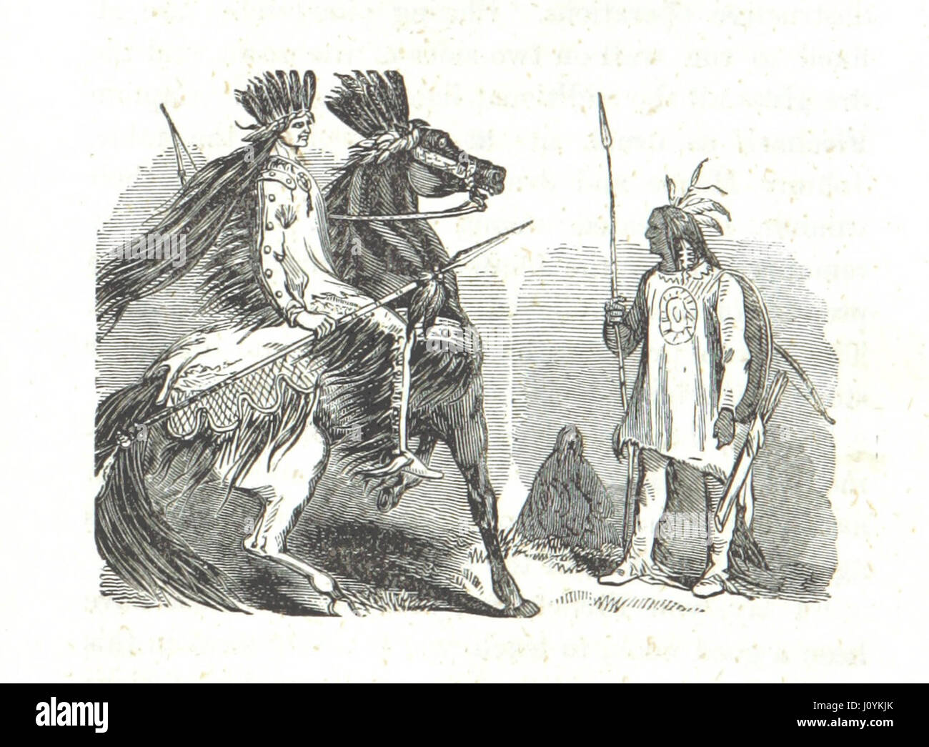 Ein Bild aus „Nights in a Block House: Or, Sketches of Border Life“, einem Buch, das das Leben an der amerikanischen Grenze darstellt. Das Buch beleuchtet das Leben während der amerikanischen Grenzzeit mit Illustrationen, die die täglichen Kämpfe und Herausforderungen der Siedler darstellen. Stockfoto